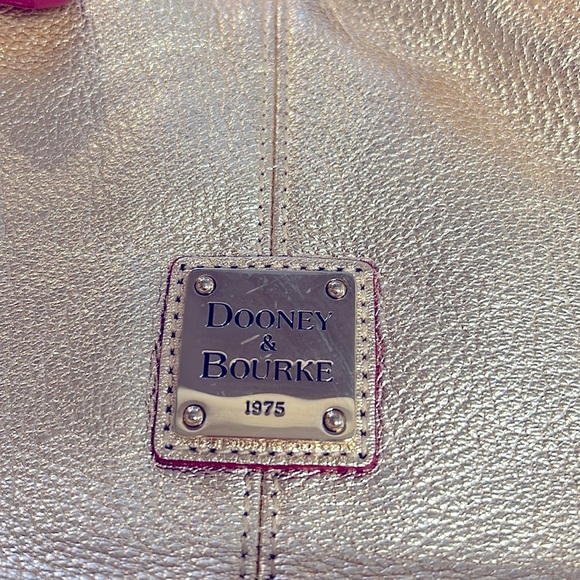 Dooney & Bourke Gold Leather shoulder satchel. New, tag on inside - Picture 2 of 11
